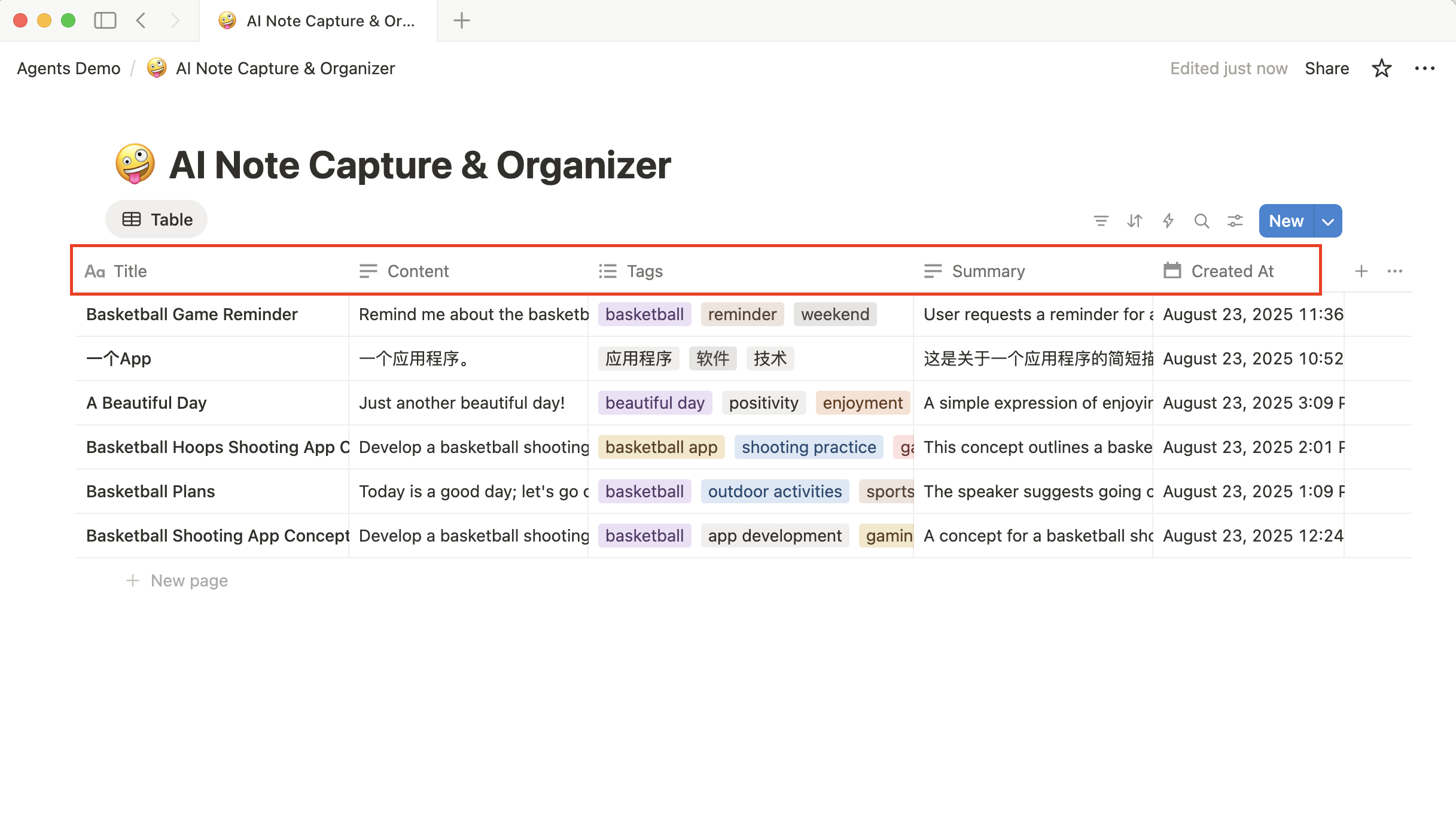 Notion Database Setup